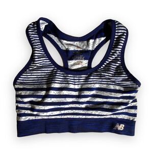 New Balance Mid Impact Striped Seamless Sports Bra Size Small